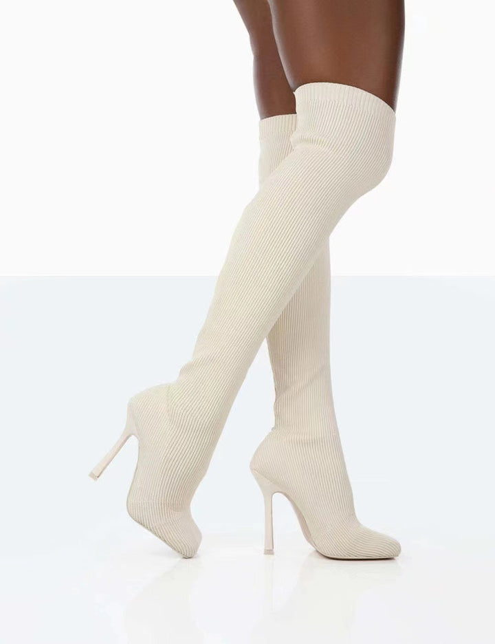 Thigh High Boots Women Over The Knee Long Boots Fashion Shoes-4-Zishirts