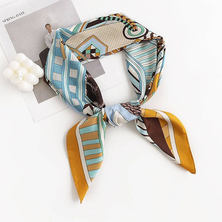 Elegant Silk Scarf Spring Matching Shirt-Scarves & Wraps-Zishirts