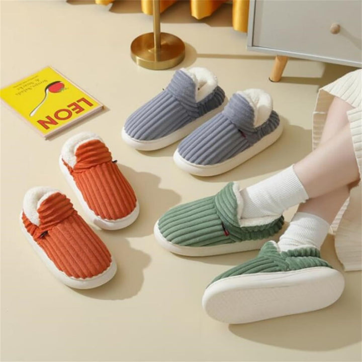 Men Winter New Women Cotton Slippers Outdoor Fashion Couple Slippers Warm Indoor Bedroom Cotton Plush Shoes Fleece Fluffy-Womens Footwear-Zishirts