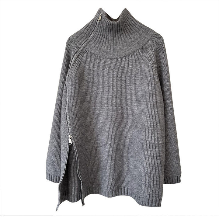 Loose High Collar Bottoming Sweater Korean Simple Top For Women-Women's Outerwear 2023-Zishirts