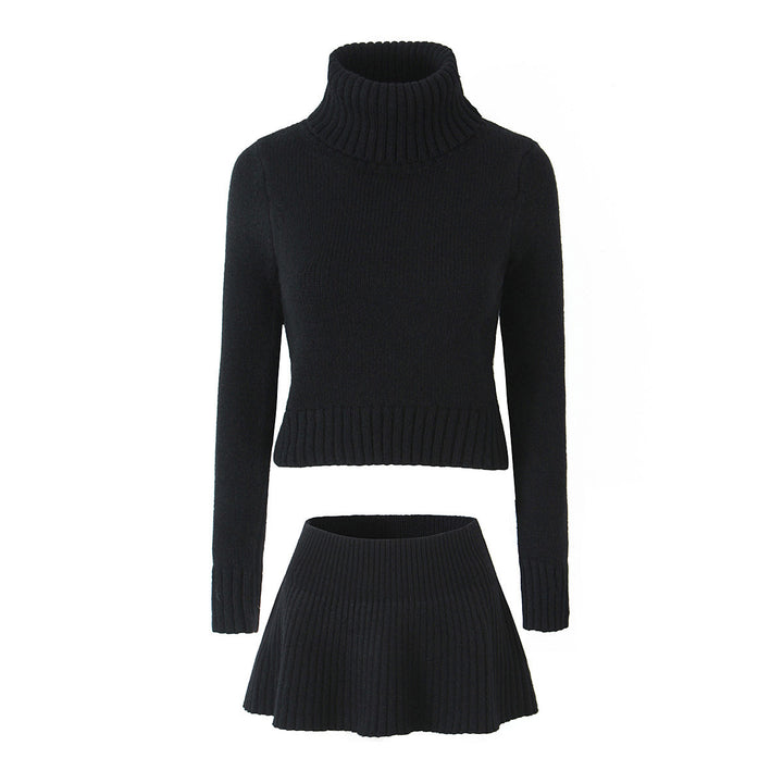 Women's Autumn And Winter Turtleneck Short Base Sweater Dress-Womens 2024 March-Zishirts