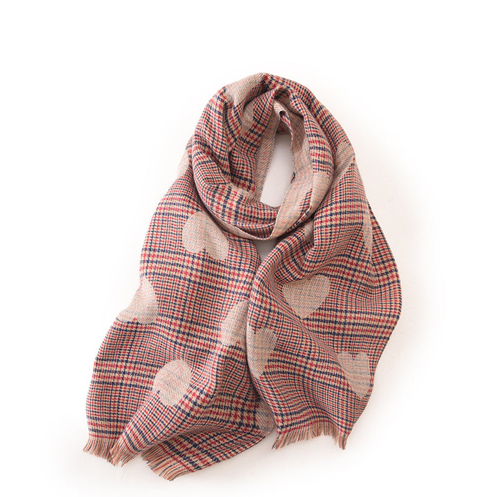 Women's Love Print Mid-length Scarf-Scarves & Wraps-Zishirts