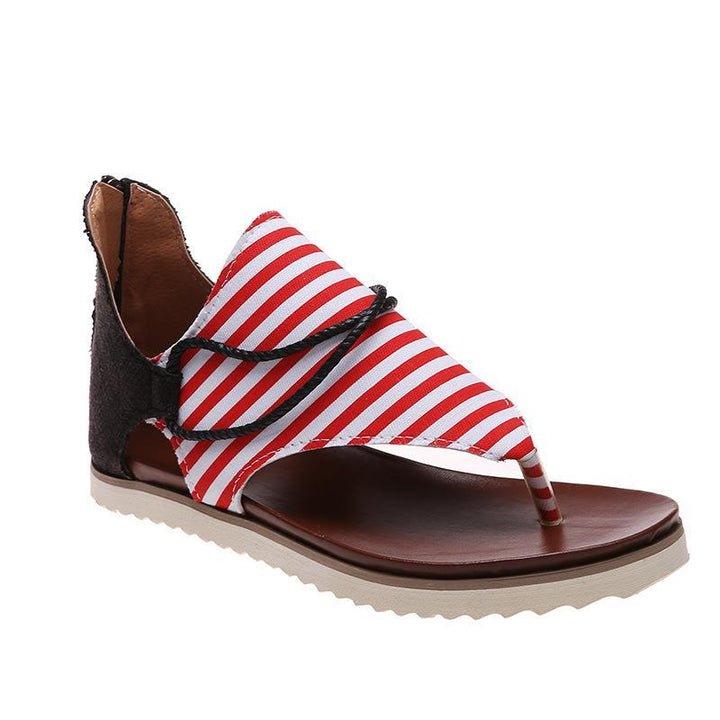 Women's Summer Breathable Printed Flip-toe Roman Casual Sandals-Womens Footwear-Zishirts