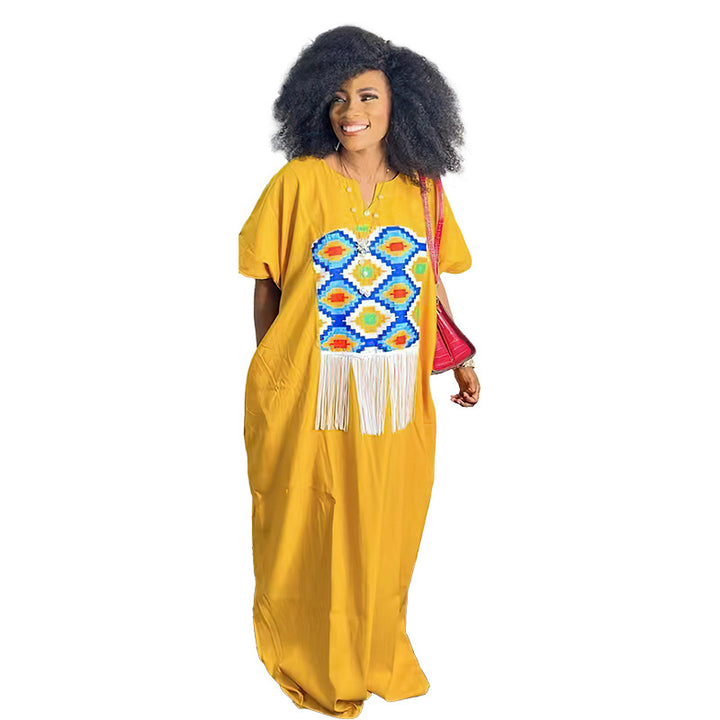 Loose Women's Wear Printed Maxi Dress-Lady Dresses-Zishirts