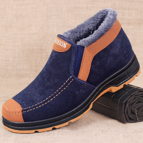 Men's Traditional Cotton Shoes Warm With Velvet-Womens Footwear-Zishirts