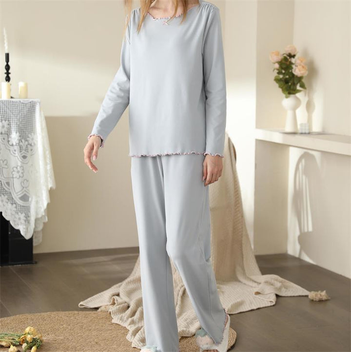 Home Fashion Suede Simple Pajamas-Suits & Sets-Zishirts