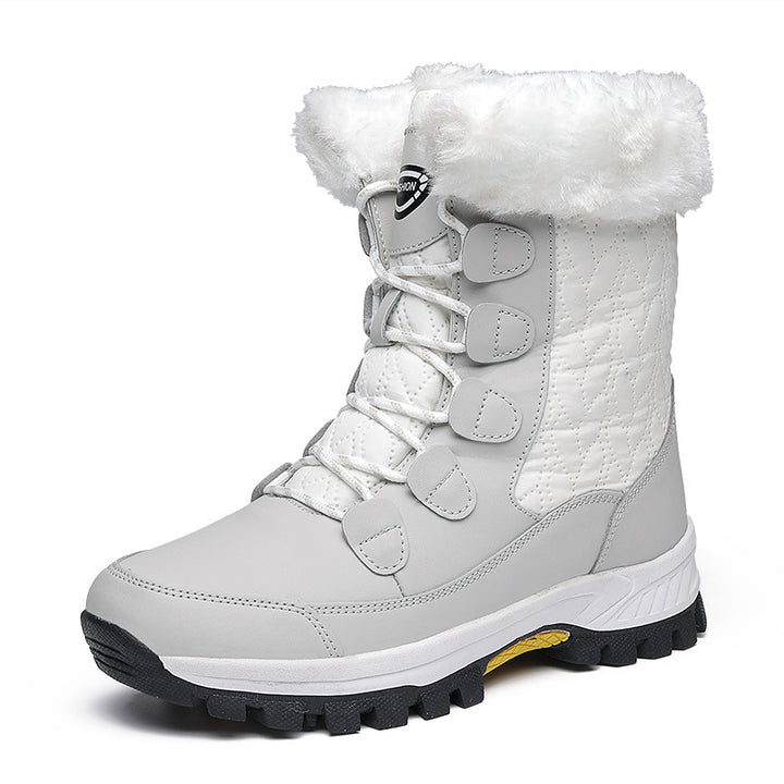 Waterproof Snow Boots Women's Mid-calf Front Zipper-0-Zishirts