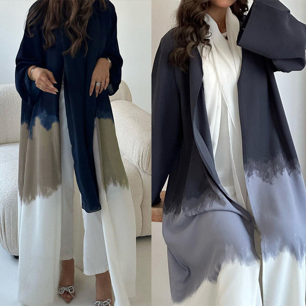 Fashion Tie-dyed Cloak Summer New European And American Cardigan Dress