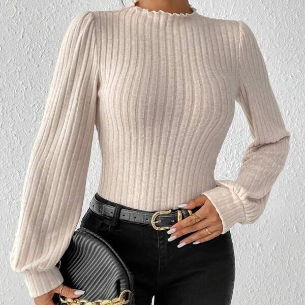 Women's French-style Long-sleeved Knitted Jumpsuit Top-Womens 2024 March-Zishirts