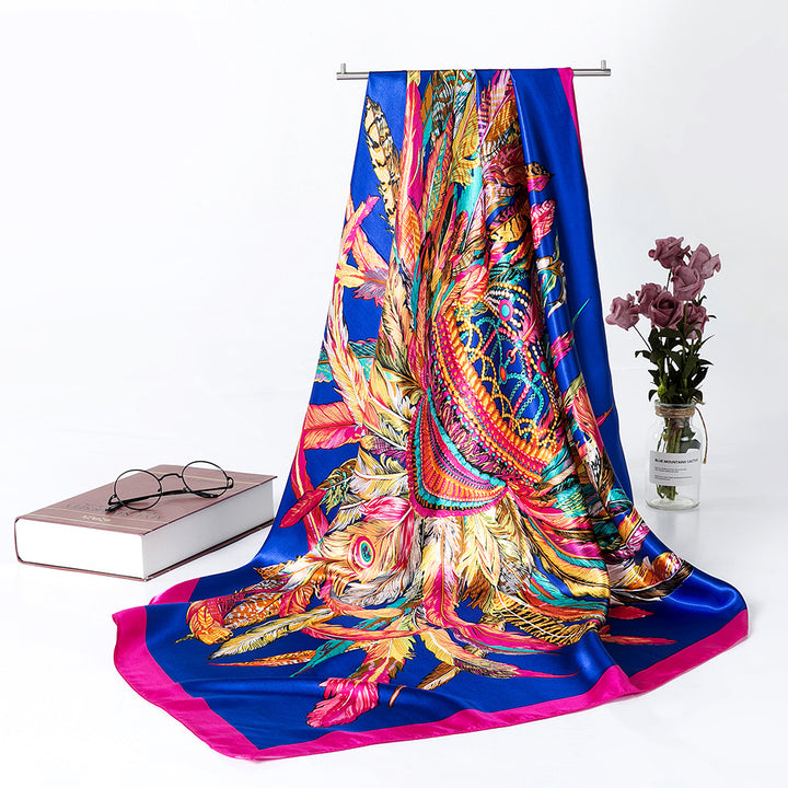 Women's Silk Scarf Multi-functional Small Silk Satin Shawl-Scarves & Wraps-Zishirts