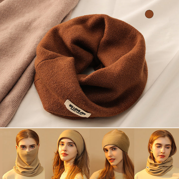 4 In 1 Face Mask Winter Faux Cashmere Scarf Headscarf Ins Fashion Hat-Scarves & Wraps-Zishirts