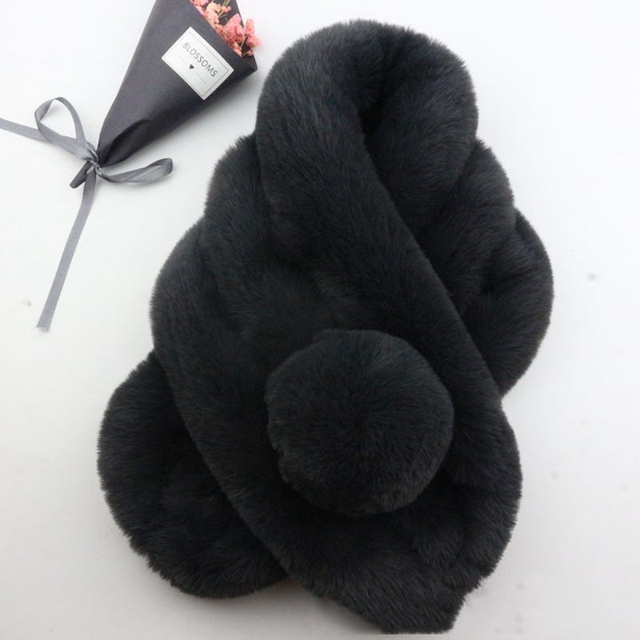 Rabbit Fur Scarf Female Winter Korean-Scarves & Wraps-Zishirts