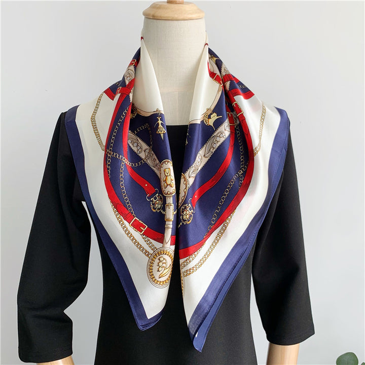 Fashionable All-match Mulberry Silk Women's Satin Silk Kerchief-Scarves & Wraps-Zishirts