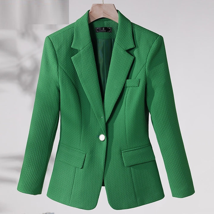 Women's Casual Solid Color Suit Collar Jacket-Jackets-Zishirts