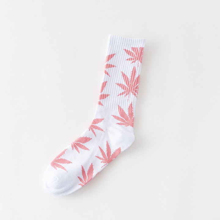 Women's Leaves Are Cotton Middle Tube Socks Thick-Women's Outerwear 2023-Zishirts