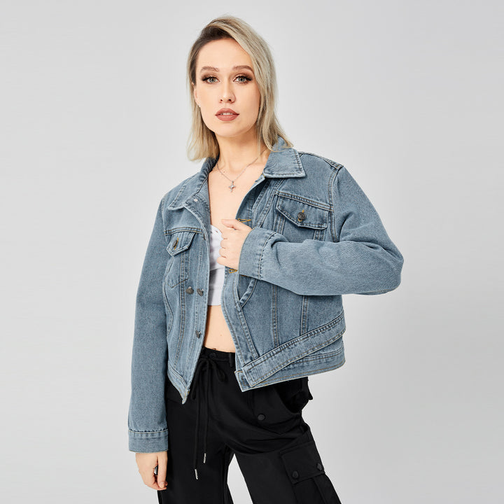 Women's Denim Long Sleeve Designed Jacket Fashion Top-Jackets-Zishirts