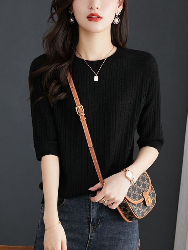 New Loose Twist Western Style Shirt Knitwear Thin-Sweaters-Zishirts