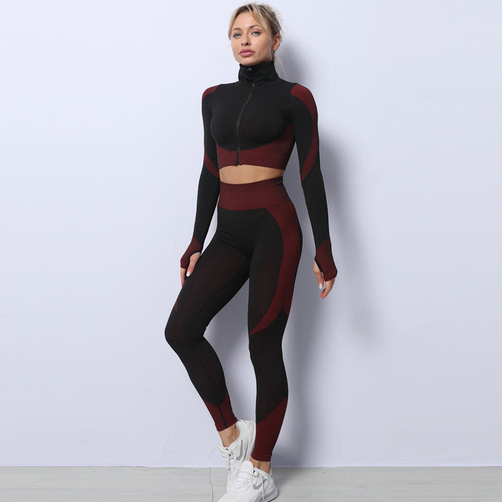 3PCS Yoga Set Seamless Sport Set Women Gym Clothing Leggings Women Crop Top Sports Bra Women Fitness Gym Set Womens Outfits Tracksuit-Womens 2024 March-Zishirts